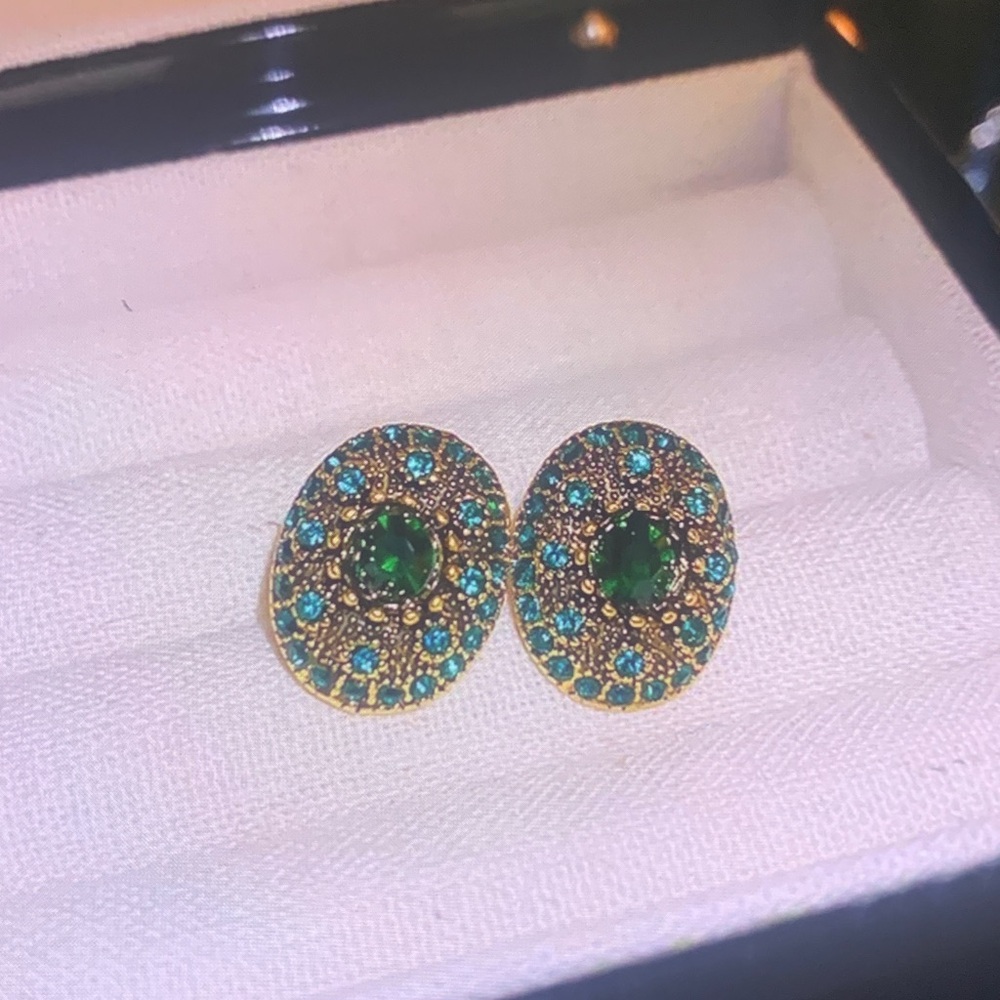 UNO de 50 Black and Blue Earrings - Picture 2 of 4